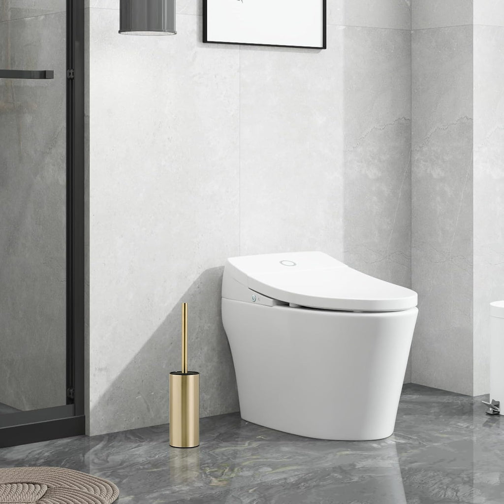 304 Stainless Steel Toilet Bowl Cleaner Brush and Holder Set