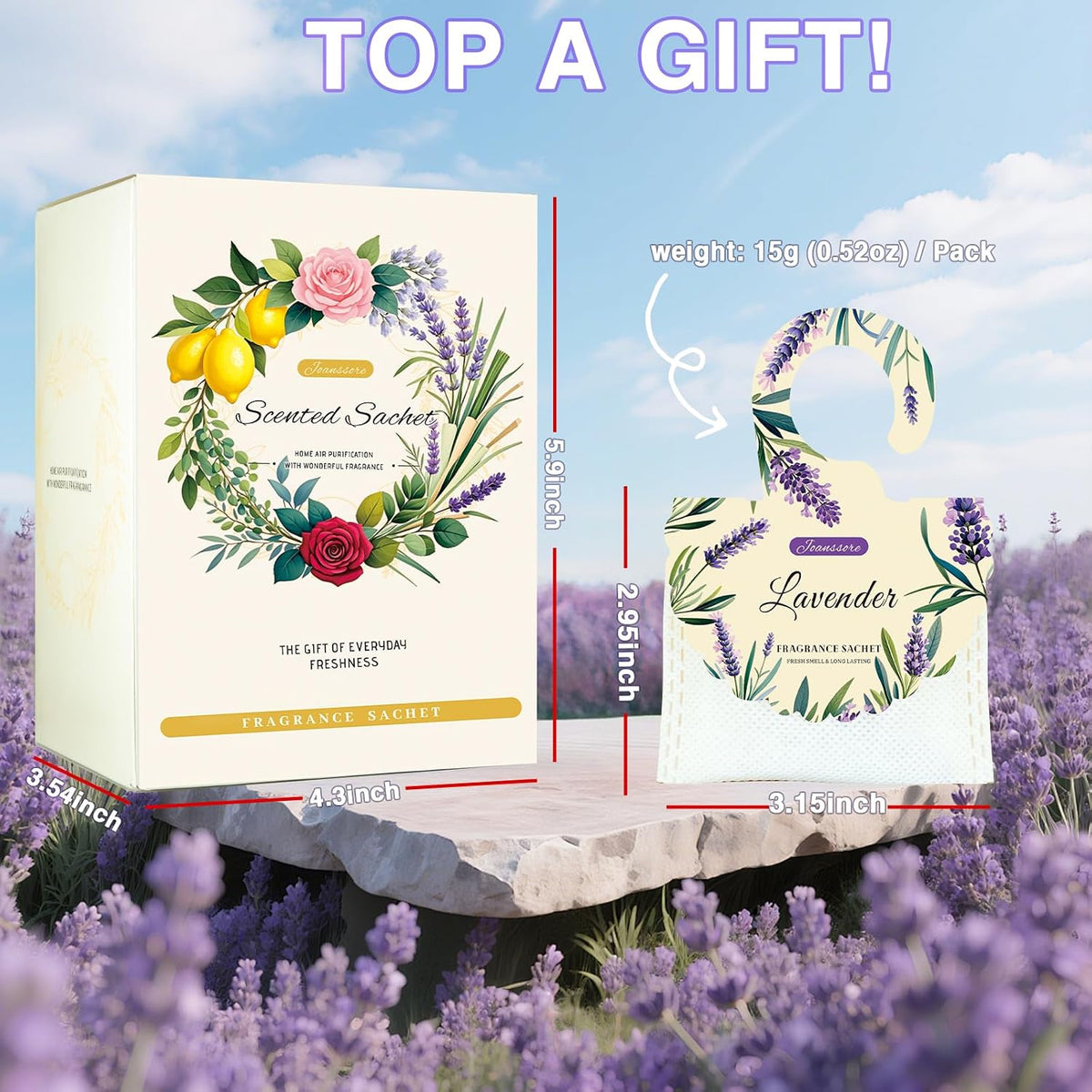 15 Packs Lavender Scented Sachets Bag for Drawers and Closets