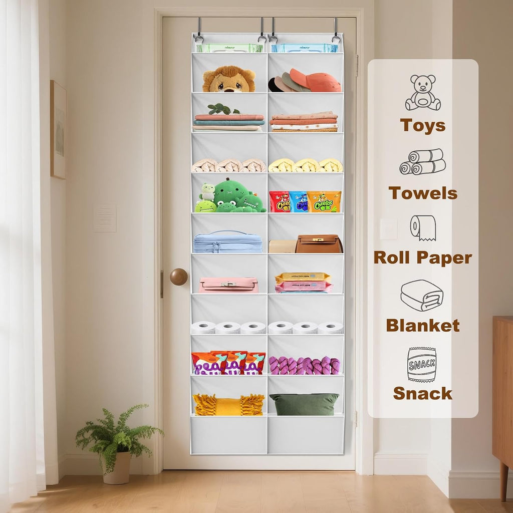 UVIAHOMI 20-30 Pairs Over the Door Shoe Organizer, 10-Tier Door Shoes Rack