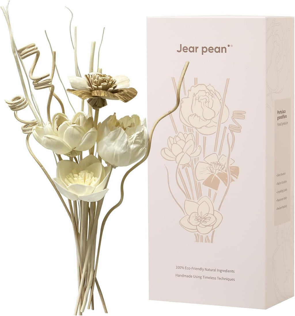 Reed Diffuser Sticks Set of 12 Natural Paper Flower for Home Decor (Intangible Cultural Heritage Series - Sunny)