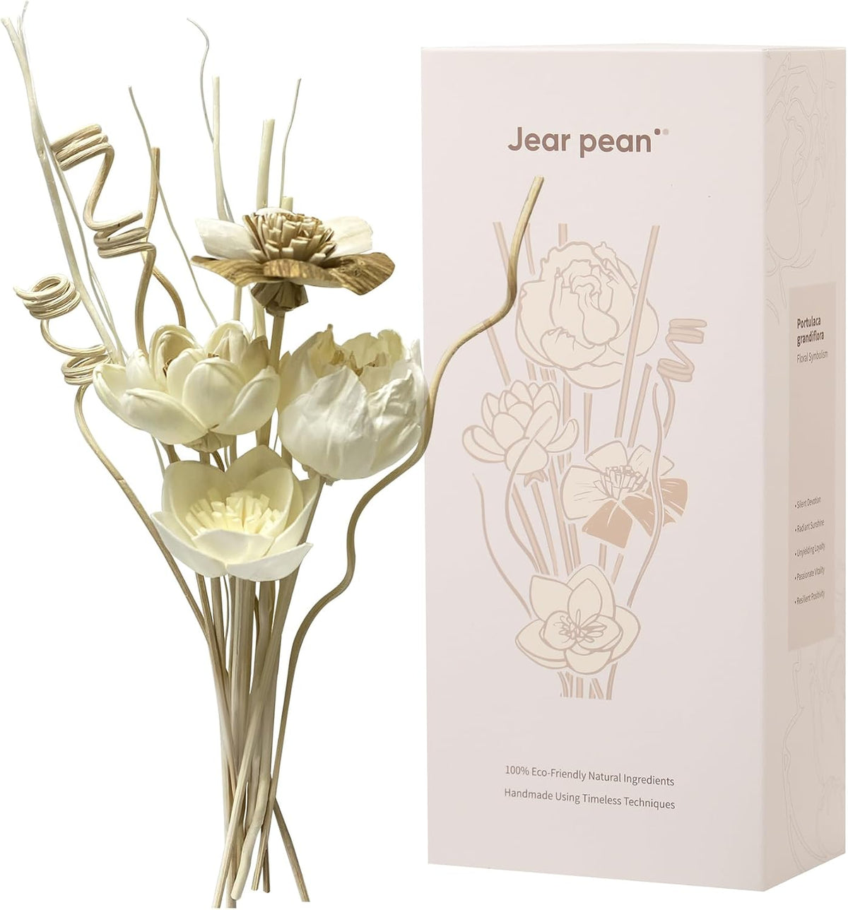 Reed Diffuser Sticks Set of 12 Natural Paper Flower for Home Decor (Intangible Cultural Heritage Series - Sunny)