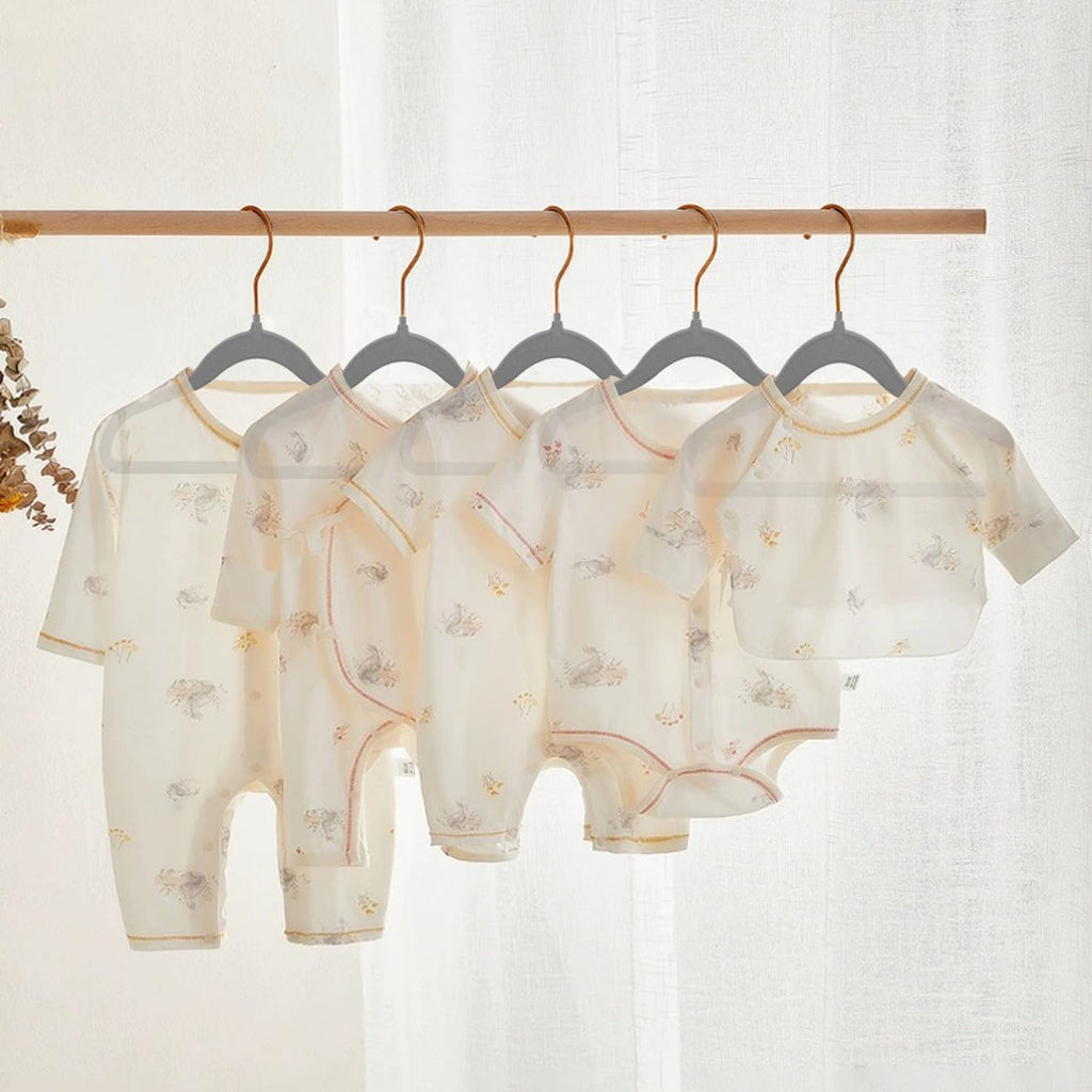 Baby Velvet Hangers Non-Slip Space Saving Swivel Hook 32 Pack Gray
