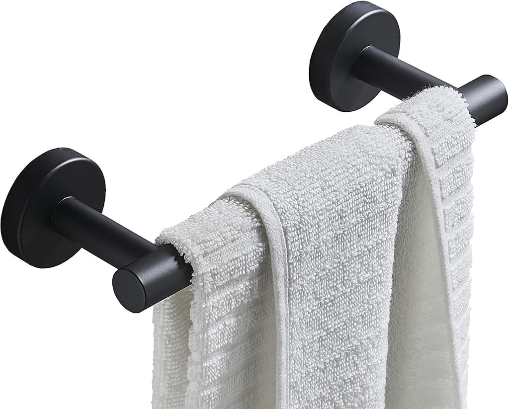 Hand Towel Holder for Bathroom Hardware Set, SUS304 Stainless Steel Towel Bar, 9-Inch Matte Black Bathroom Accessories Towel Rack, Wall Mounted.