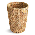 Coeusy Wicker Trash Can,Small Bathroom Trash Can,Water Hyacinth Wicker Waste Basket for Bathroom,Boho Waste Basket for Bedroom,Home Office,Compact Spaces(2 Gallon Round)