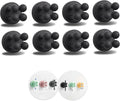 8Pcs Silicone Toothbrush Holders for Wall Mounted,Black