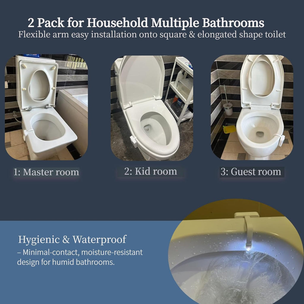 Toilet Bowl Lights Motion Activated 2 Pack, Funny Gag Gift