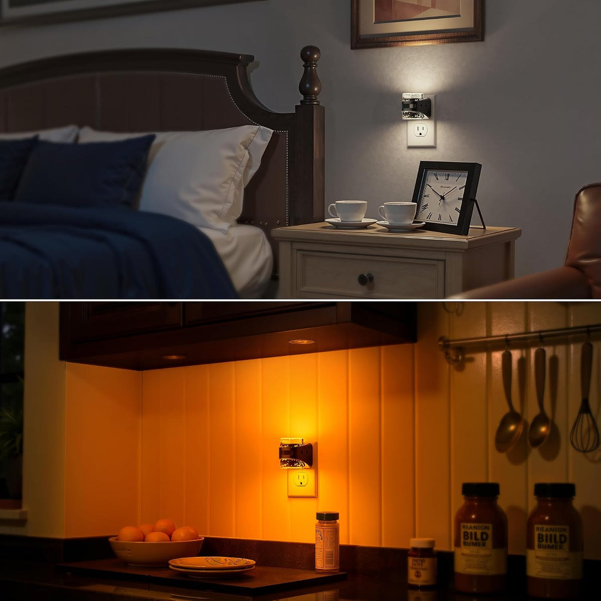 Briignite Motion Sensor Night Light 2Pcs Bubble Night Lights Plug into Wall