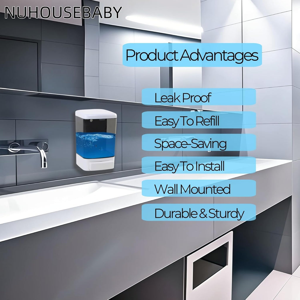 Manual Soap Dispenser Wall Mounted 33.8oz Bathroom Commercial