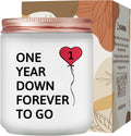 Maybeone 1 Year Anniversary Candle for Women, Men - One Year Anniversary Wedding Gifts for Couple Girlfriend Boyfriend - 7 Oz 1st Aniversario Candle