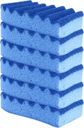 LOLA All Purpose Scrub Sponge, 3 Packs of 2 (6 Units), Made in USA Scrub Sponge- Superior Technology, Non-Scratch, Long Lasting - Dishes, Mugs, Non-Stick Cookware
