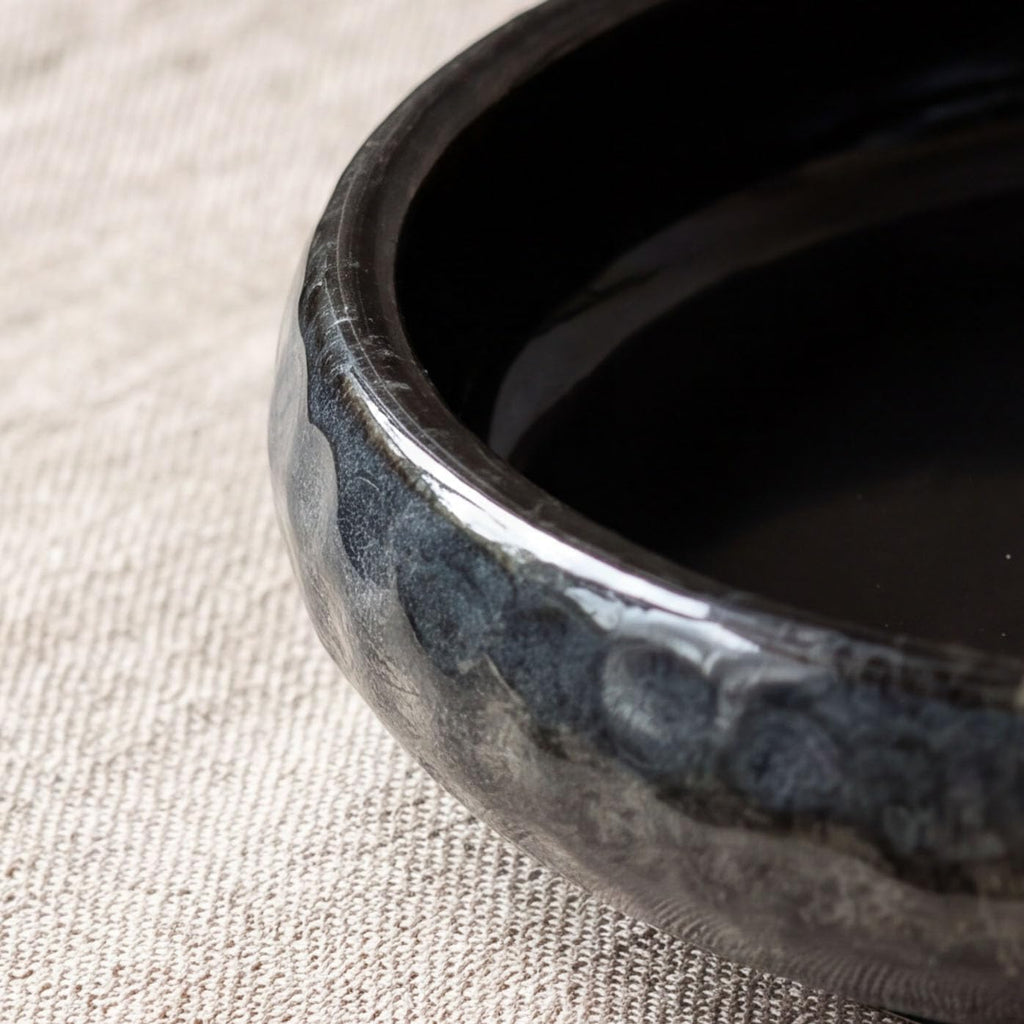 6 Inch Japanese Incense Holder for Stick,Ceramic Handmade Black