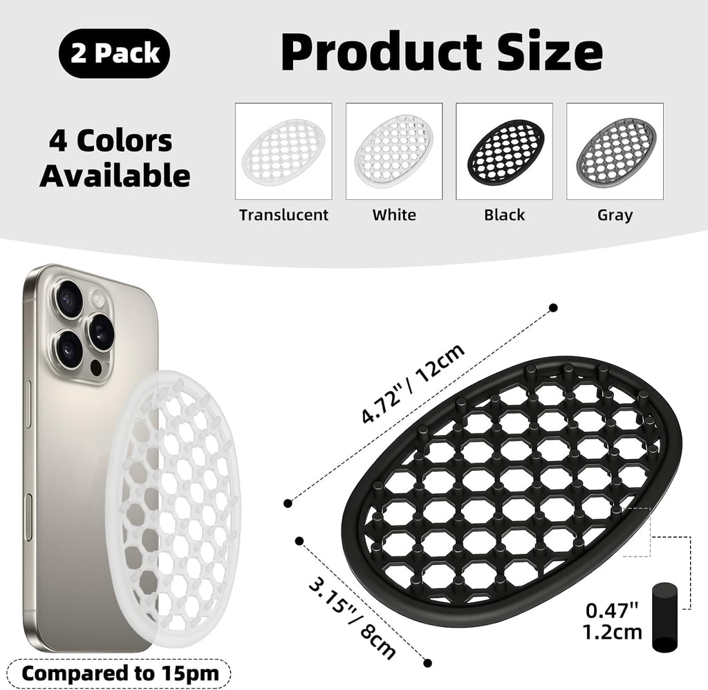 2 Pack Soap Dish for Shower, Non-Slip Silicone Bar Soap Holder with Efficient Drainage Holes for Bathroom Sink, Self Draining Soaps Saver Pad for Shower Niche, Shelf (Black- 2Pcs)