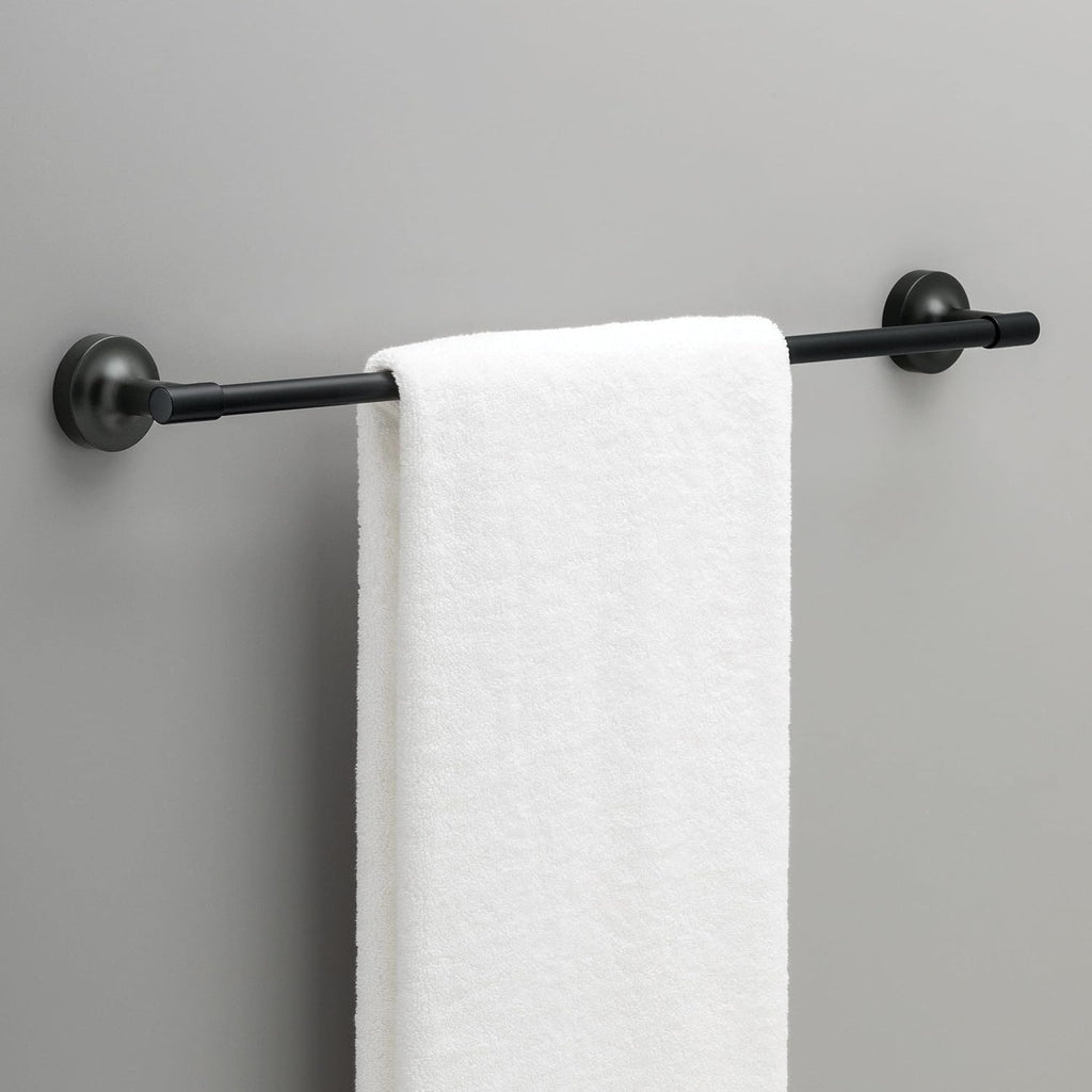 Franklin Brass Voisin (1-Pack) 24' Towel Rack for Bathroom, Matte Black Bar Holder Wall Mounted Rod, Hardware | Accessories VOI24-MB