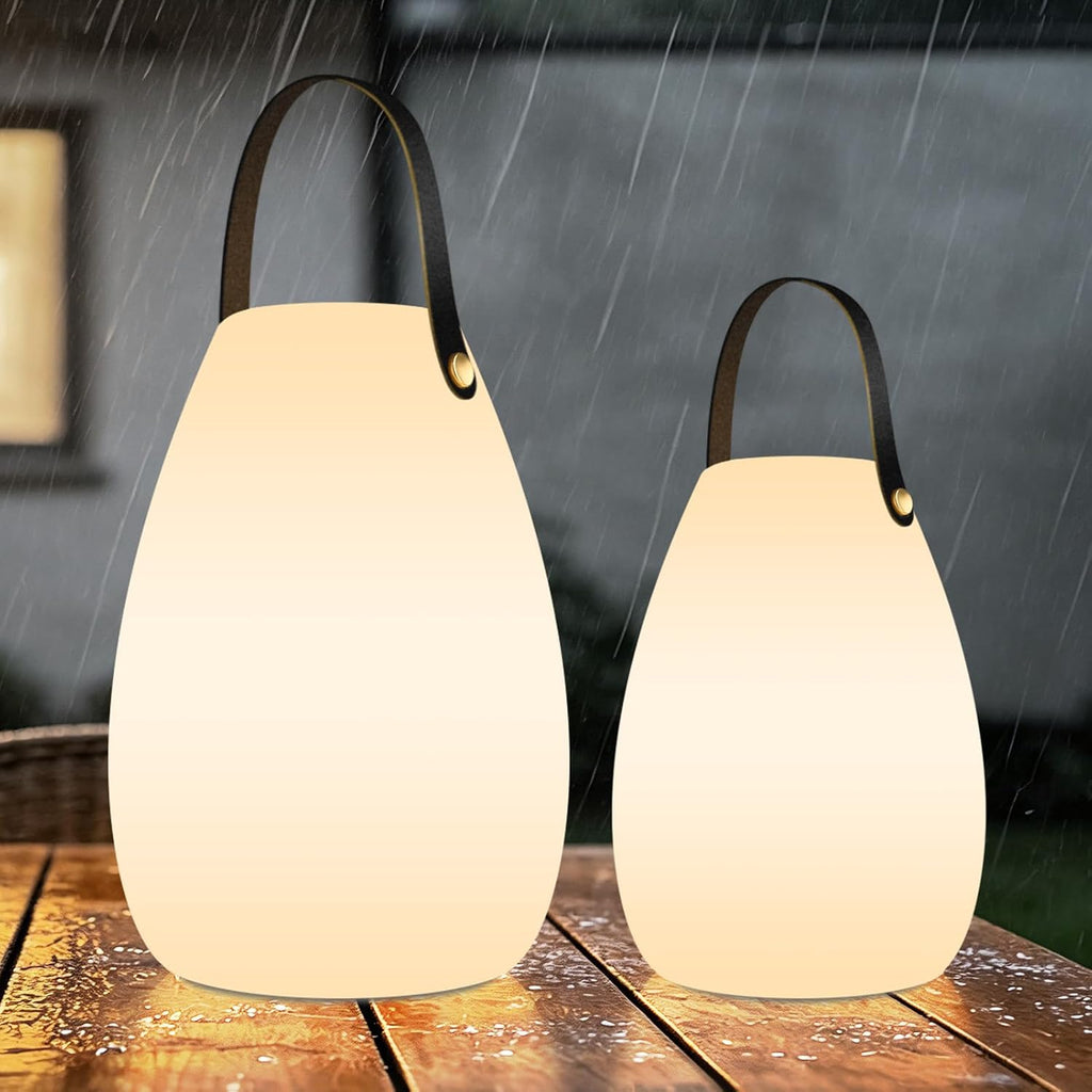 uuffoo 2 Pack Rechargeable Portable Table Lamp with Remote