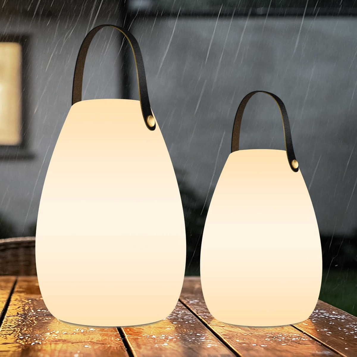 uuffoo 2 Pack Rechargeable Portable Table Lamp with Remote