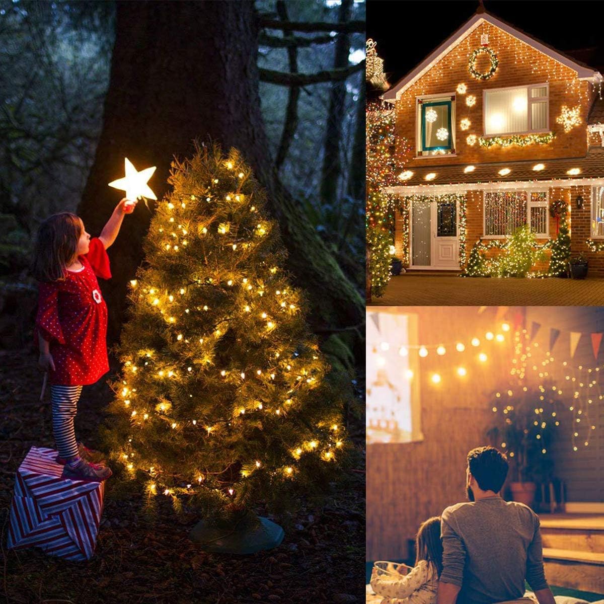 Battery Operated Christmas Lights, 4 Pack 17ft 50 LED Mini