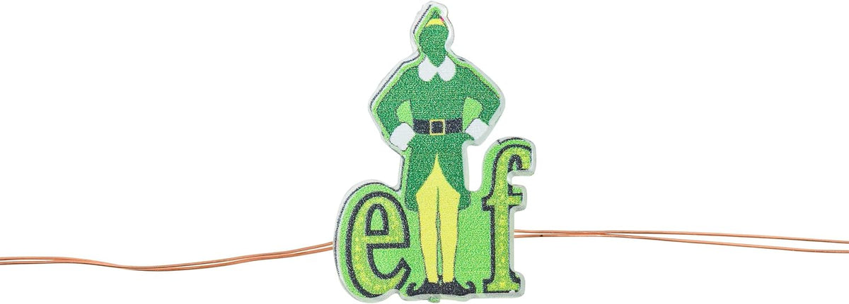 Silver Buffalo Elf Buddy Logo Boxed, String Lights, 7ft
