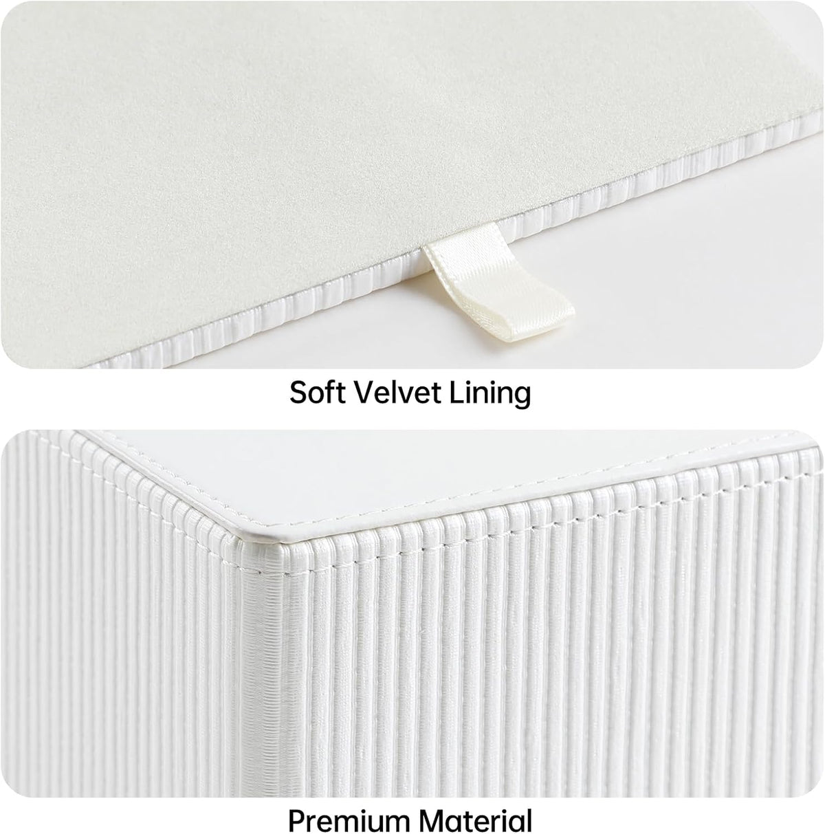 PU Leather Square Tissue Box Cover Tissue Box Holder Cube (Ivory)