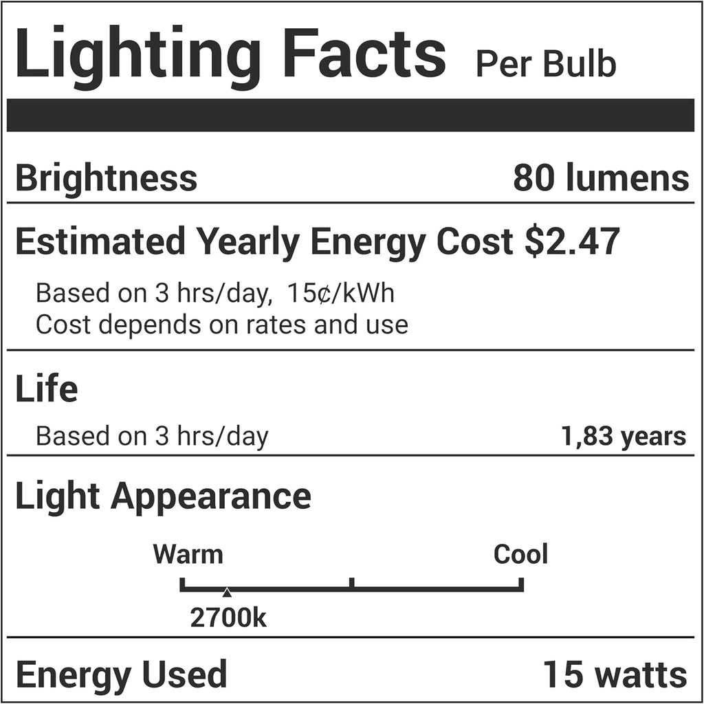 BlueStars E12 T20 Himalayan Salt Lamp Bulb 120V 15W 2700K Warm White