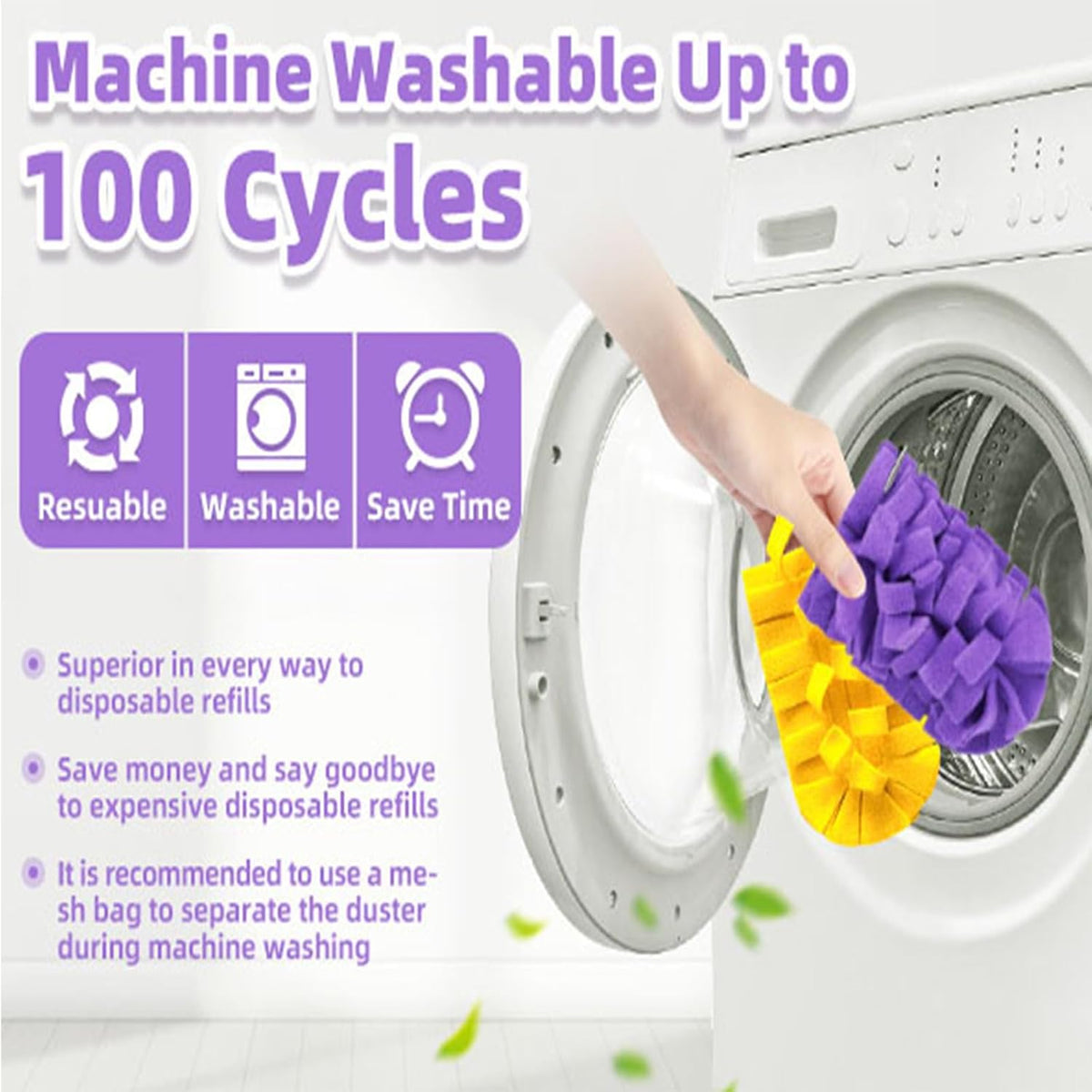 12 PCS Microfiber Reusable Duster Refills for Swiffer Duster