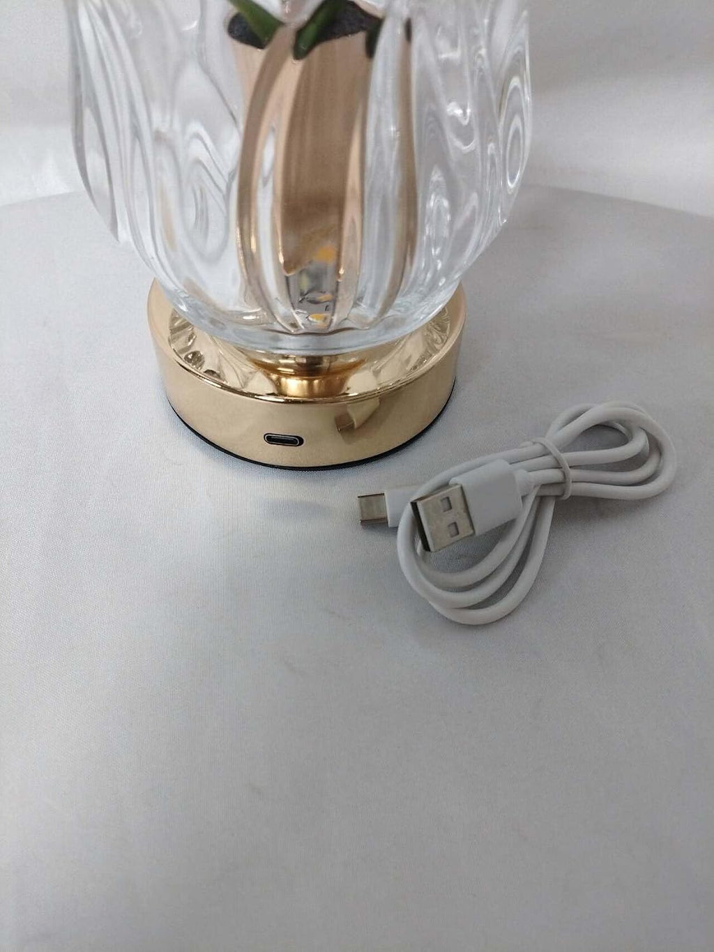 Flower Table Lamp, 3 Color Tulip Night Light, Rechargeable Cordless Touch Dimming Artificial Flower Light, LED Flower with Glass Vase Lamp for Girl Women Mom (Pink 5 Tulip)