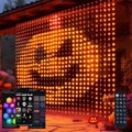 Dazzle Bright Smart Curtain Lights, 400LED 6.6FT x 6.6FT Color Changing Halloween Christmas Lights with Remote & APP, Dynamic DIY Fairy String Lights for Indoor Outdoor Bedroom Decorations
