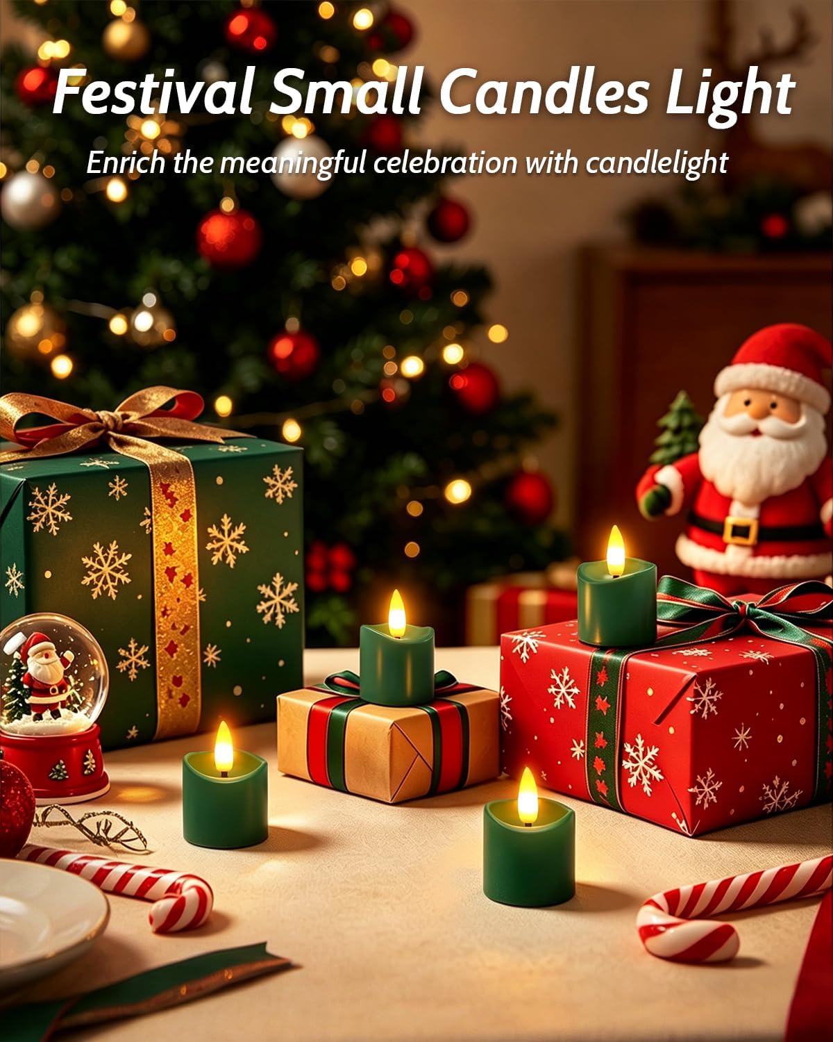 6 Pack Small Rechargeable Flameless Candles with Remote Timer