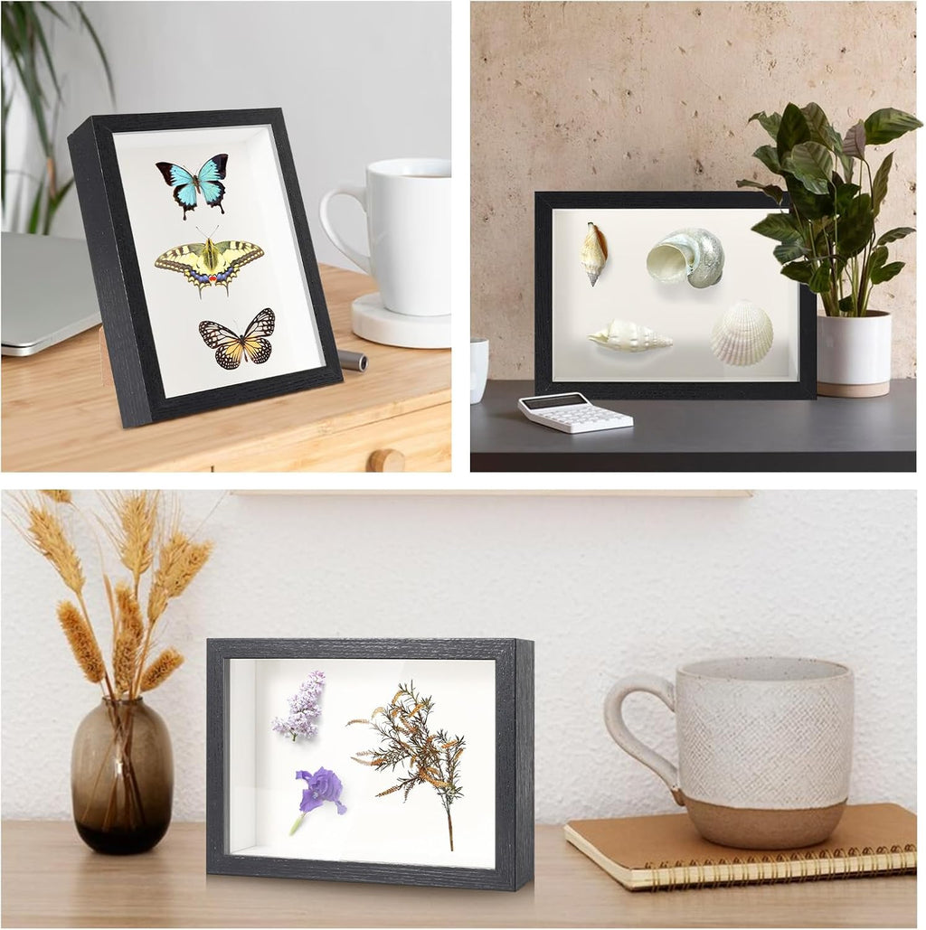 4x6 Small Black Shadow Box Frame Display Case