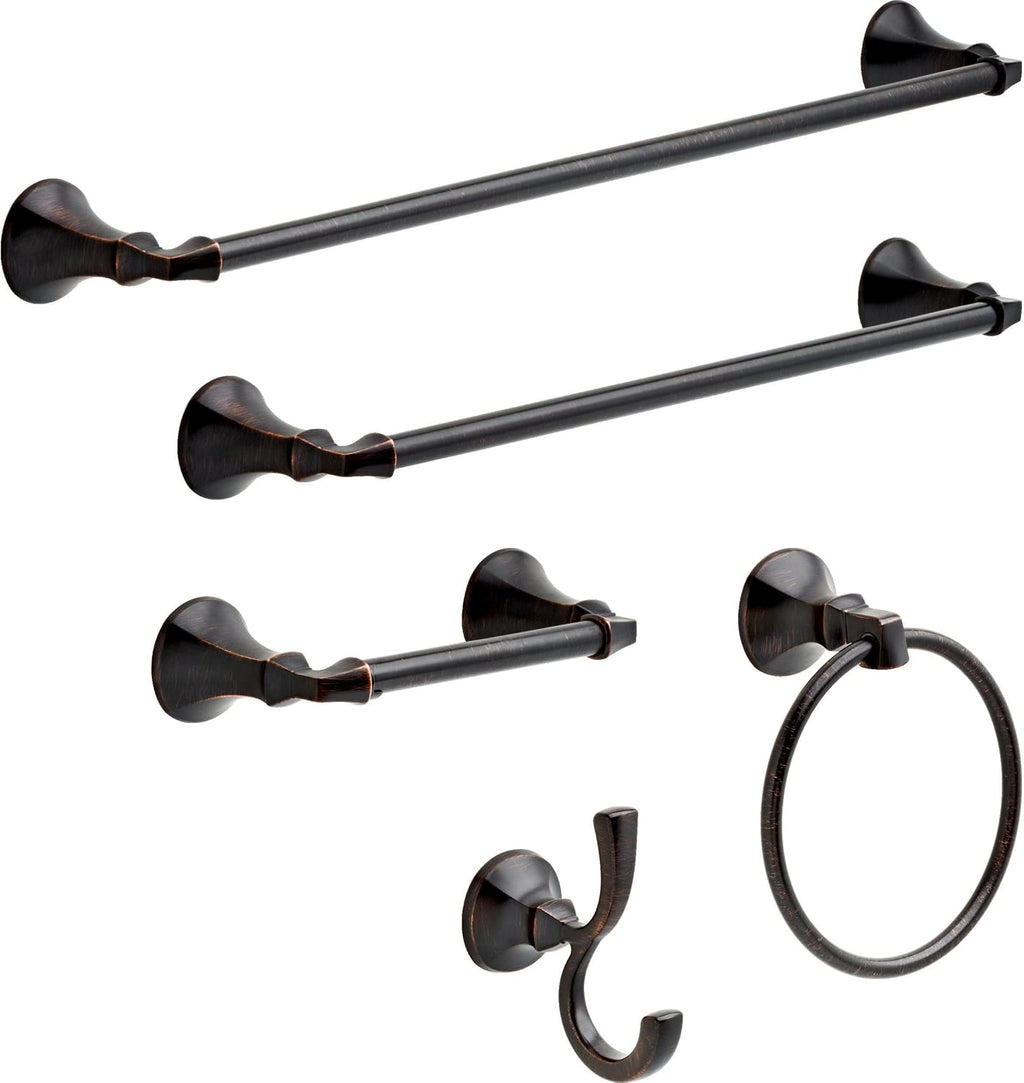 DELTA FAUCET Rubber Limited 76418-RB Ashlyn 18-in Wall Mount Towel Bar Bath Hardware Accessory in Venetian Bronze