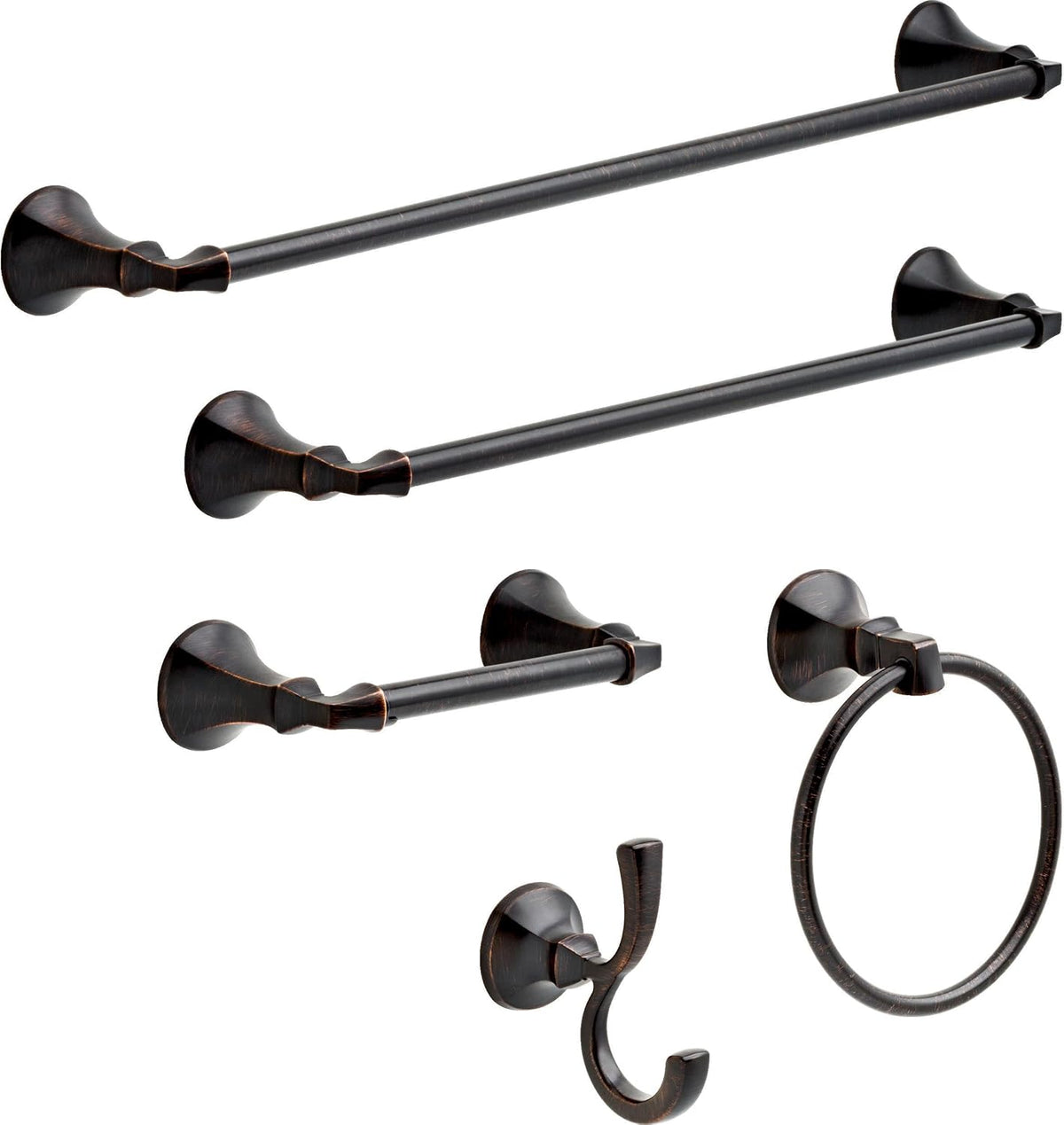 DELTA FAUCET 76424-RB Ashlyn 24-in Wall Mount Towel Bar Bath Hardware Accessory in Venetian Bronze