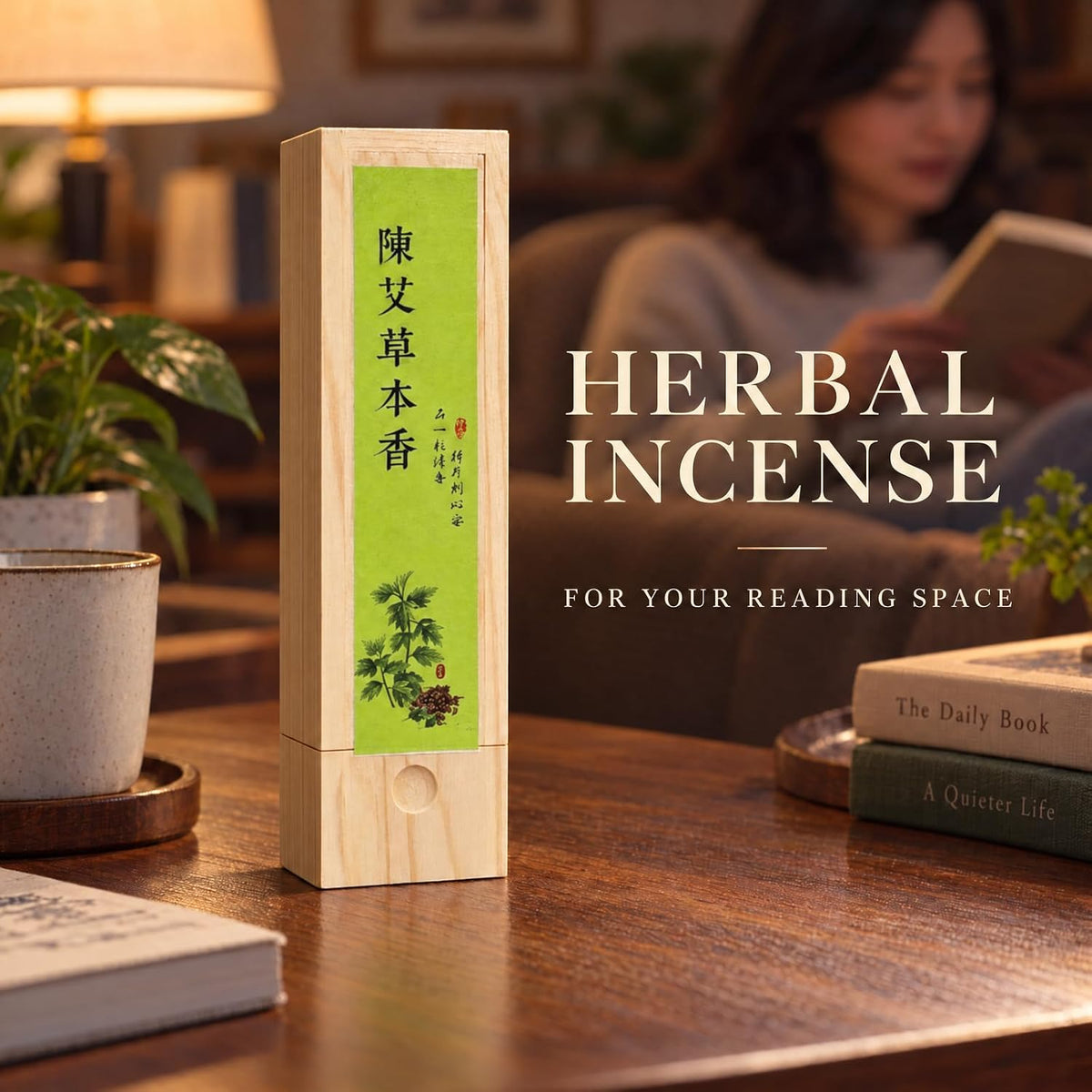 Natural Mugwort Incense Sticks for Calming Meditation, Yoga, Relaxation. Natural Sleep Aid, Stress Relief and Air Purifying Herbal Incense (Mugwort)