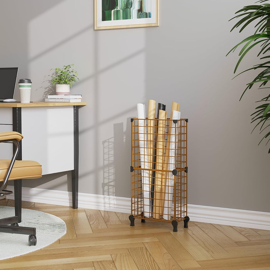 AWTATOS Umbrella Holder Entryway, Umbrella Stand Freestanding, Brown