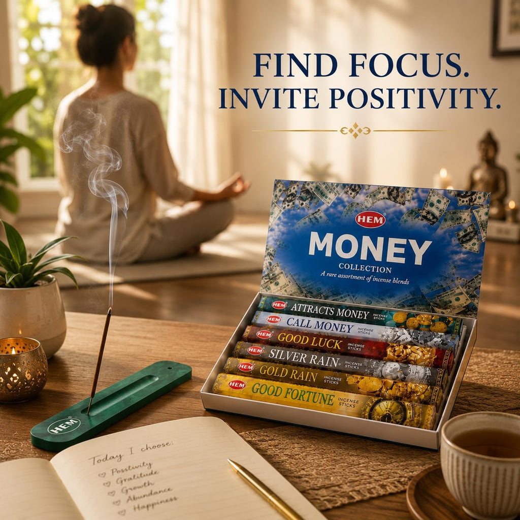 Hem Assorted Money Incense Sticks, 6 Fragrances x 20 Sticks, 120 Total