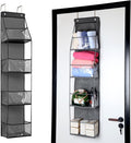 4-Shelf Over the Door Storage Hanging Closet Organizer (Grey)