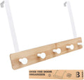 Badiano Over The Door Hook Hanger, 5 Metal Hooks, Natural Coat Rack, 15"