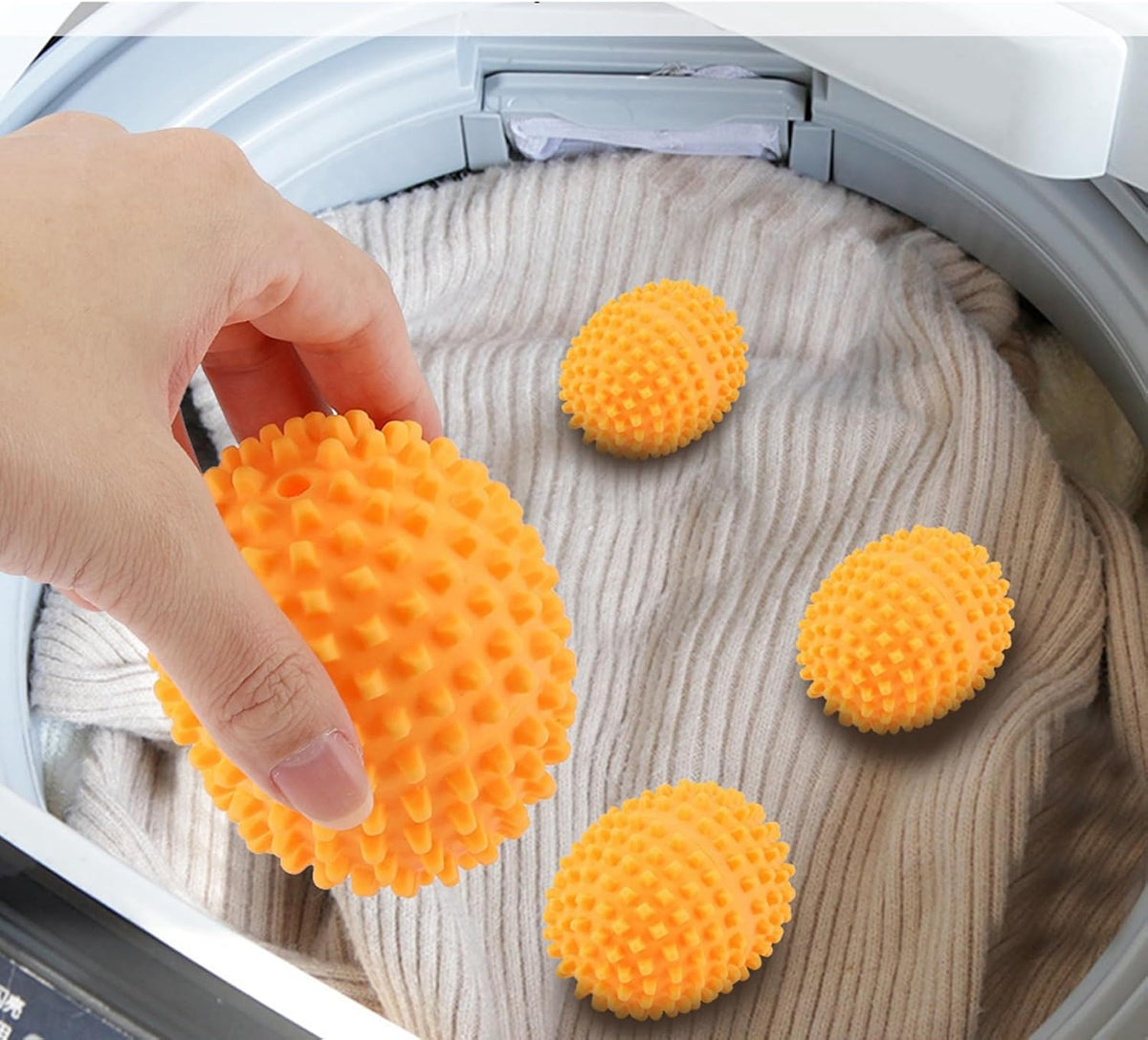 4pcs Set Wool Dryer Balls for Laundry - Reduces Drying Time and Wrinkles, Less Static Cling, Eco-Friendly Dryer Balls for Home Use