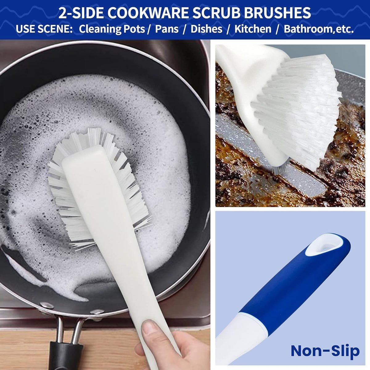 CELOX 6-Pack Hand Scrub Brushes for Cleaning
