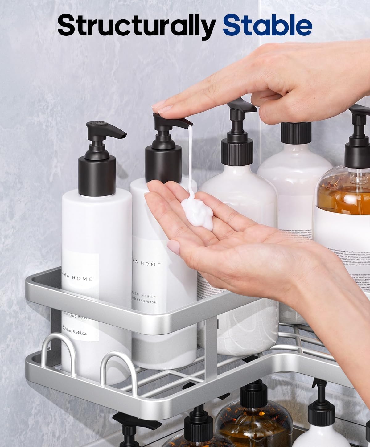 3 Pack Corner Shower Shelves, Rustproof Shower Organizer Caddy