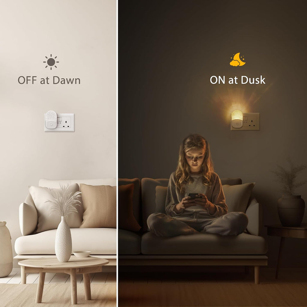 DORESshop 8-Color RGB LED Night Light Plug into Wall,4Pack Color Changing