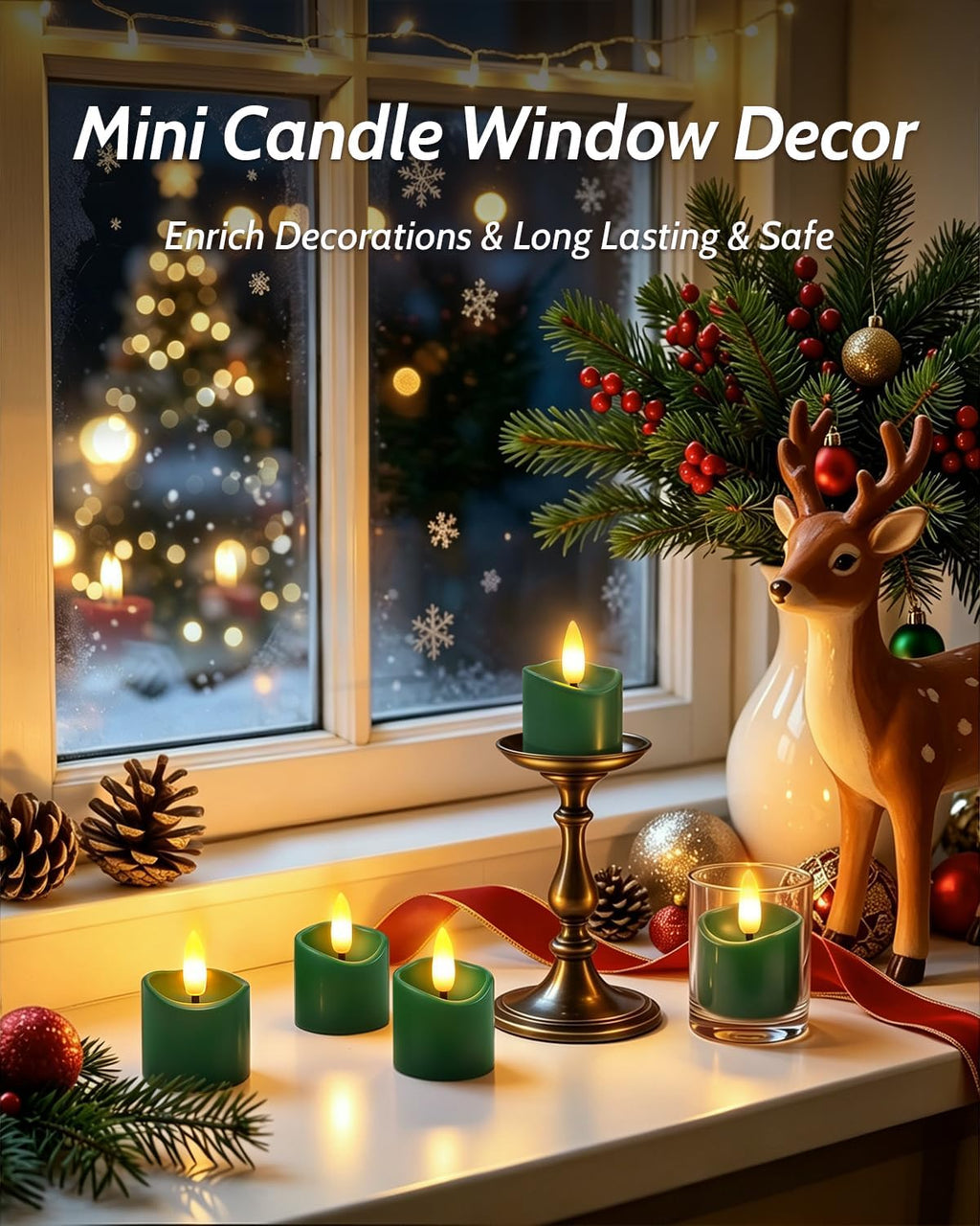 6 Pack Small Rechargeable Flameless Candles with Remote Timer