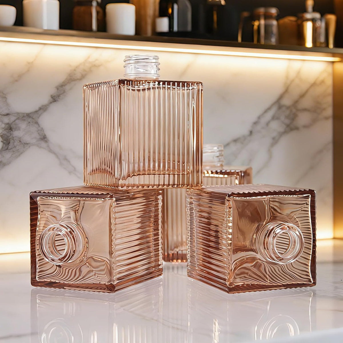 Fragrance Bottle Reed Diffuser Accessories Glass Bottle Set of 4