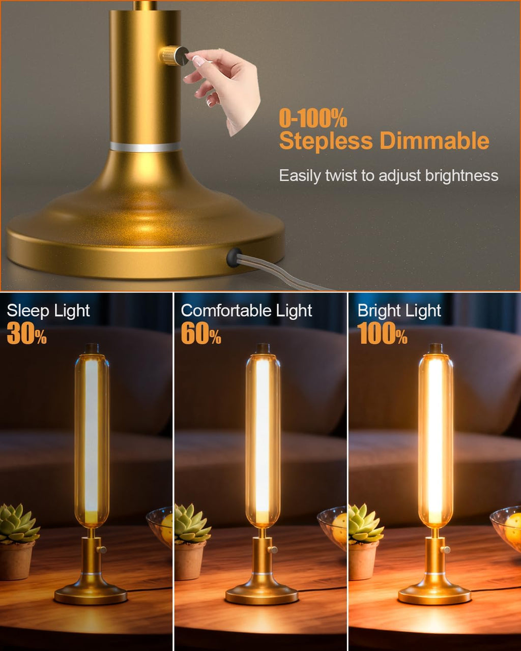 Lightdot Minimalist Table Lamp for Living Room Dimmable