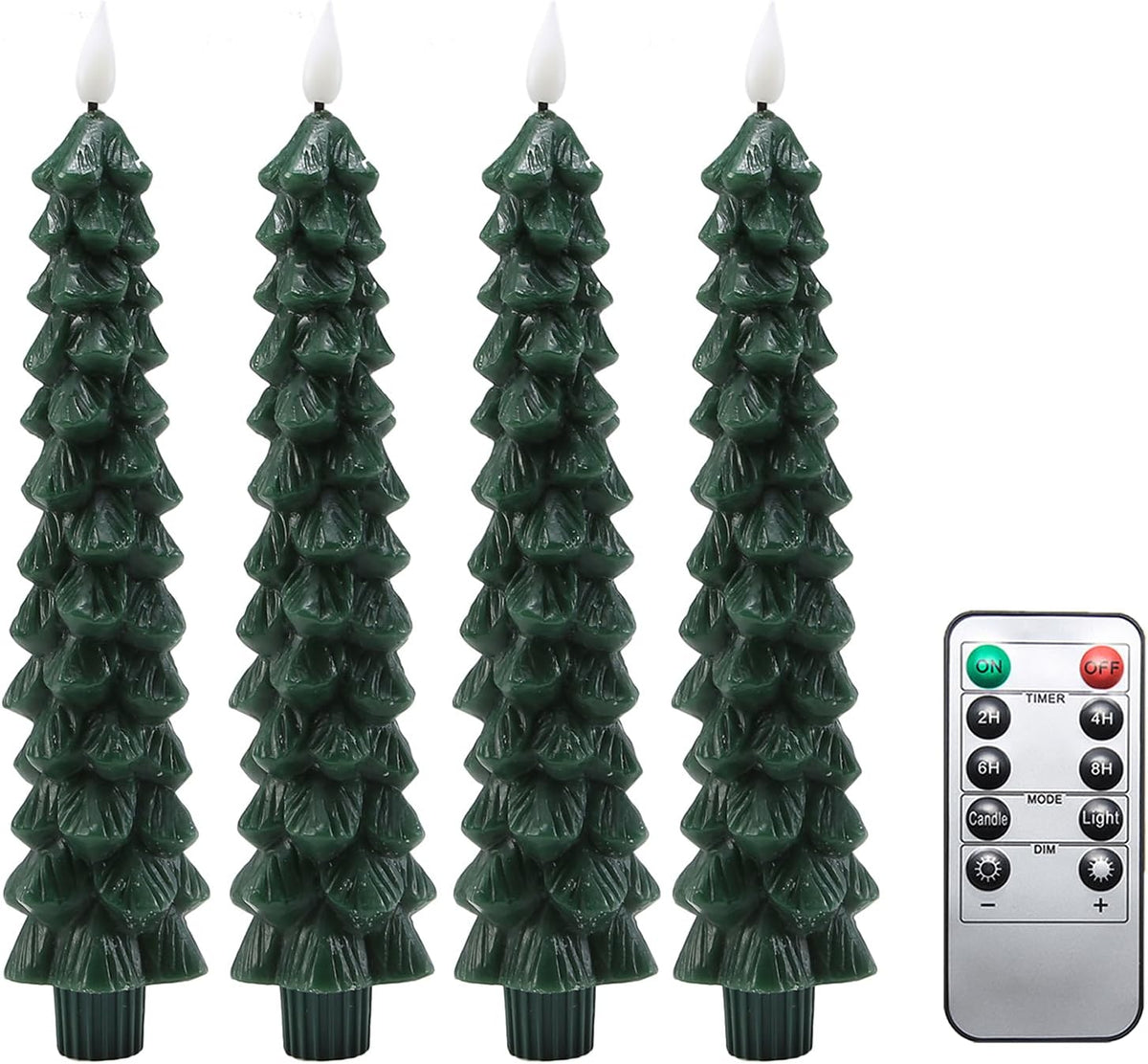 Christmas Decorations for Home, Christmas Tree Flameless Taper Candles
