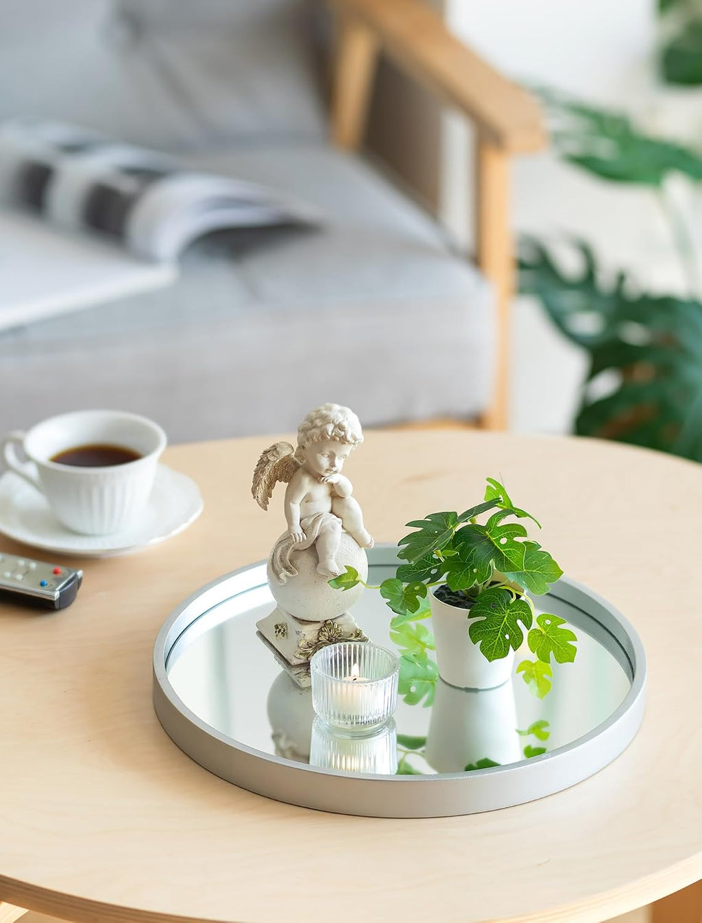 Hanobe Vanity Trays for Bathroom Perfume Trays for Dresser Sliver