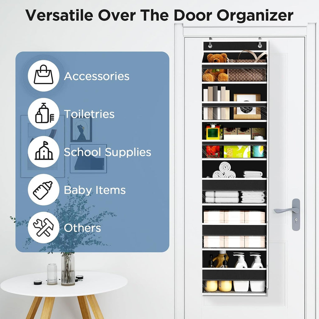Over The Door Organizer 6 Tiers, Behind The Door Storage Hanging Shelves