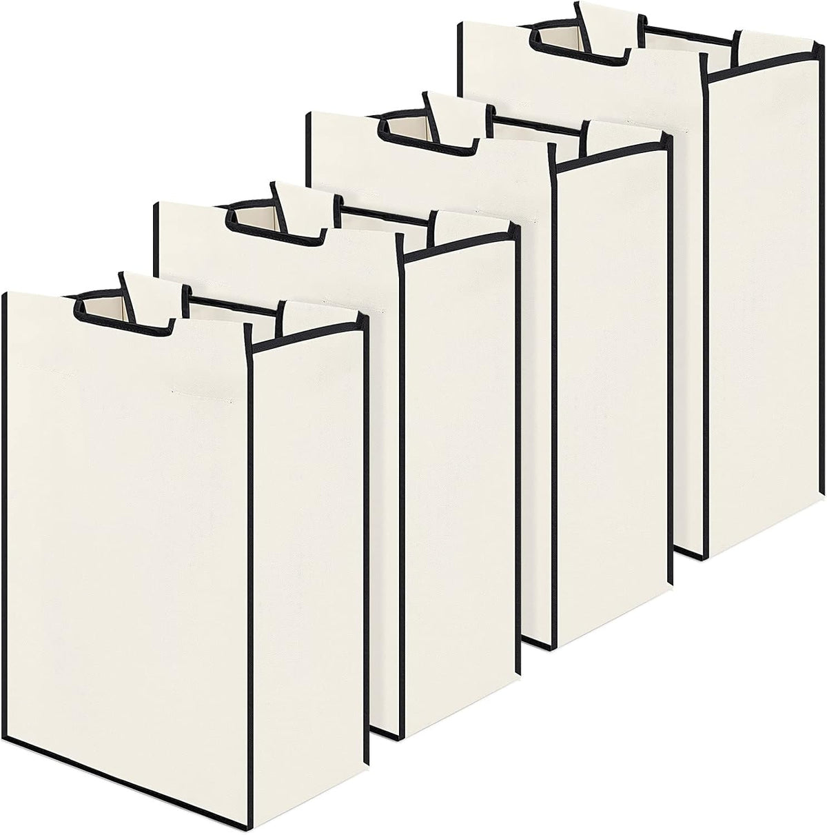 Bonuci 4 Pcs Laundry Sorter Replacement Bags, Beige