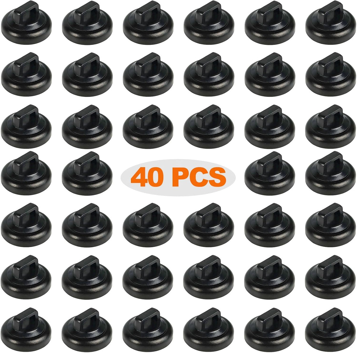 Magnet Zip Tie Mount Clips Magnetic Zip Ties Mount Base Holder Strong Wire Cable Holder Mount Wire Clips Management for Home Office Marine Electrical Wiring (D19 40 Pcs)