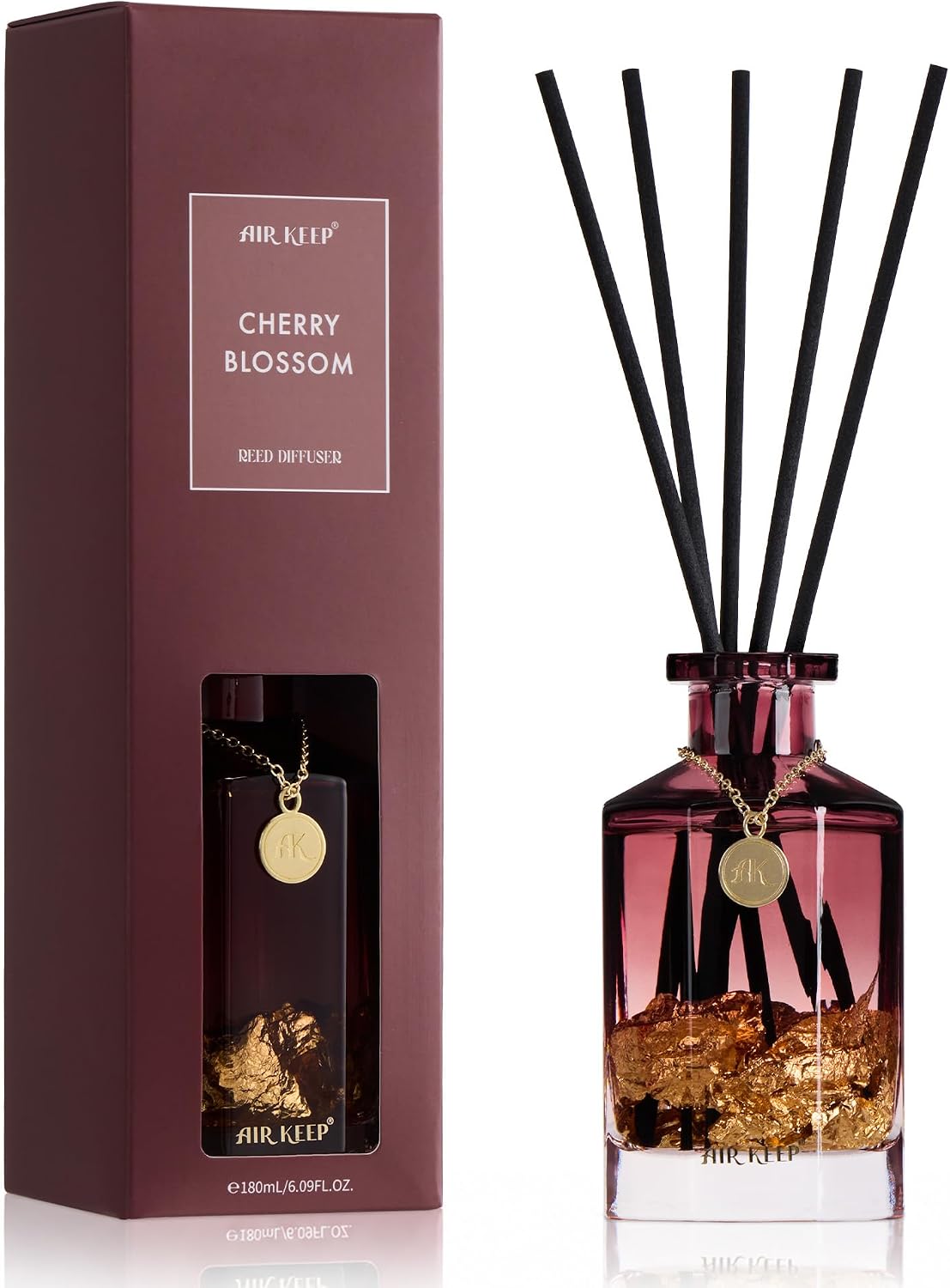 Airkeep Cherry Blossom Reed Diffuser Set, 6.09 fl oz