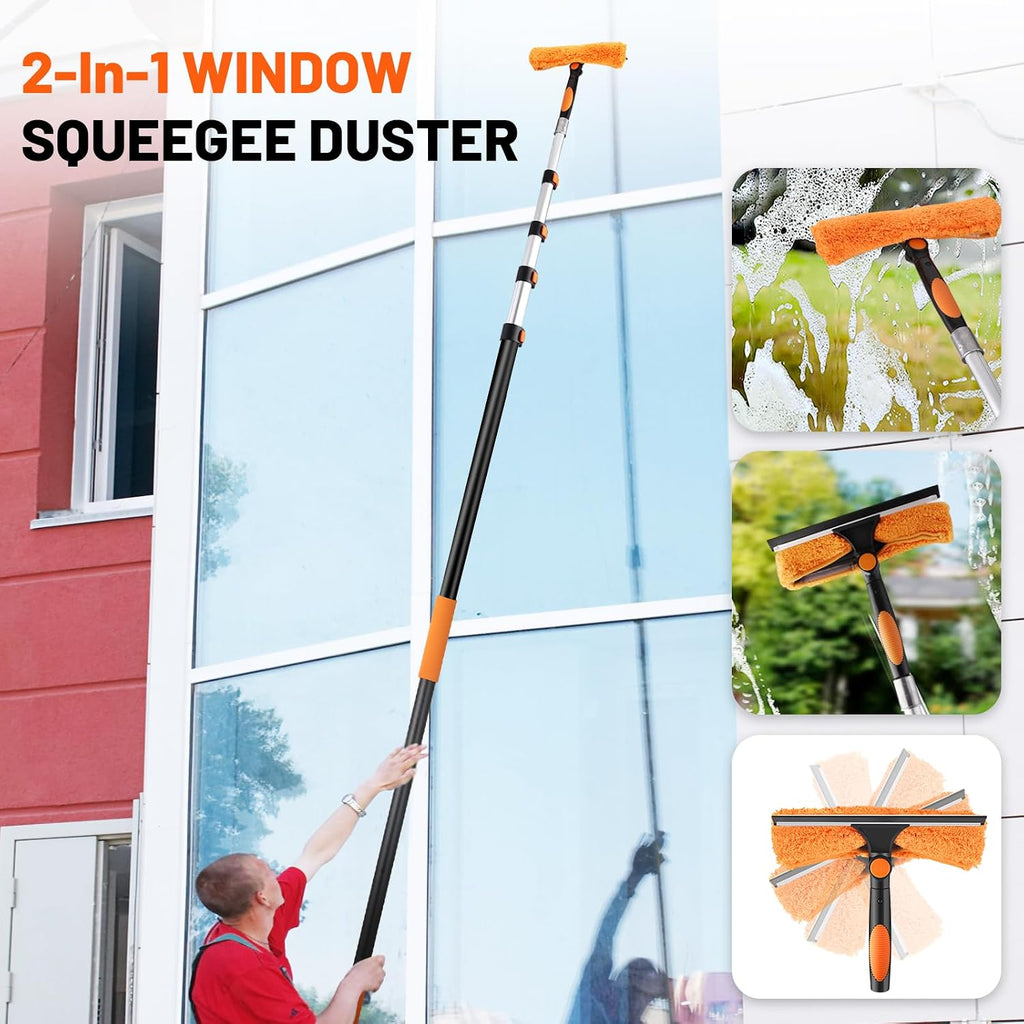 30ft High Reach Duster Kit with Extendable Pole,High Ceiling Duster Kit
