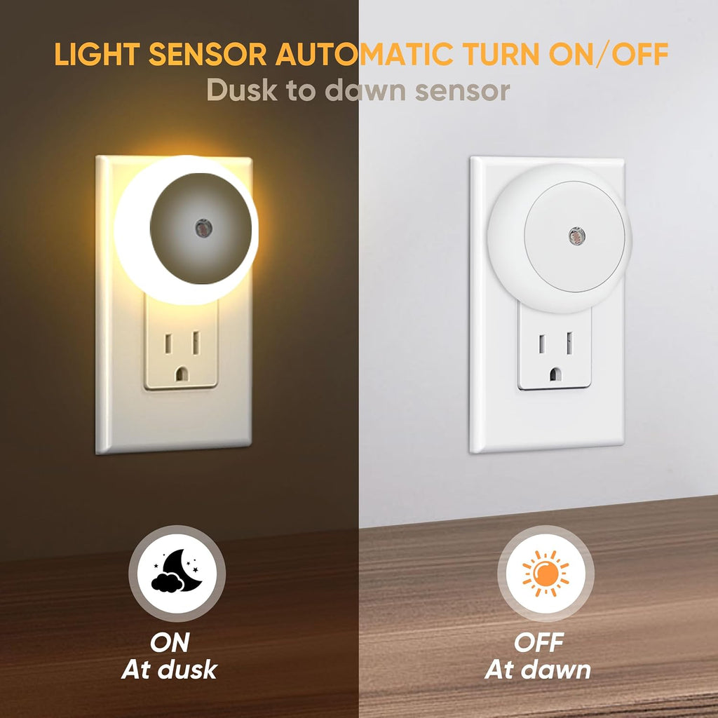 Night Lights Plug into Wall 6Pack, Plug in Nightlight Dusk to Dawn